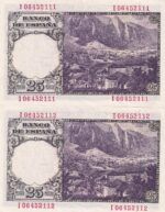 CRBS2535 PAREJA CORRELATIVA BILLETES ESPAÑA 25 PESETAS 1946 SERIE I EBC+ - Imagen 2