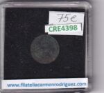 CRE4398 MONEDA ESPAÑA ISABEL II 1867 1/2 CTM. ESCUDO SEVILLA OM - Imagen 2