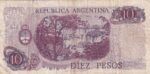 CRBX1028 BILLETE ARGENTINA 10 PESOS USADO - Imagen 2