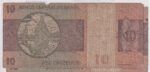 CRBX1085 BILLETE BRASIL 10 CRUZEIROS USADO - Imagen 2