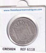 CRE5024 MONEDA ESPAÑA ALFONSO XII 50 CENTAVOS PESO 1882 MANILA PLATA - Imagen 2