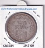 CR3584 MONEDA TUNEZ 20 FRANCOS 1934/37 PLATA 19,9 GR EBC - Imagen 2