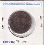 CRE5363 MONEDA ESPAÑA GOBIERNO PROVISIONAL 1870 5 CTS BARCELONA OM - Imagen 2