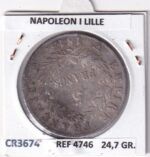 CR3674 MONEDA FRANCIA 5 FRANCOS 1813 NAPOLEON I LILLE PLATA - Imagen 2