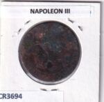 CR3694 MONEDA FRANCIA 10 CENTIMOS NAPOLEON III 1853 BRONCE - Imagen 2