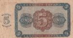 CRBS2387 BILLETE ESPAÑA 5 PESETAS 1938 SERIE D MBC+ - Imagen 2