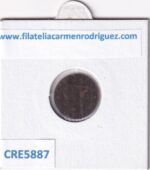 CRE5887 MONEDA ESPAÑA GOBIERNO PROVISIONAL 1 CENTIMO 1870 COBRE - Imagen 2