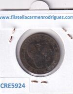 CRE5924 MONEDA ESPAÑA GOBIERNO PROVISIONAL 5 CENTIMOS 1870 COBRE - Imagen 2