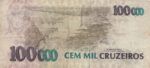 CRBX1583 BILLETE BRASIL 100000 CRUZEIROS BC - Imagen 2