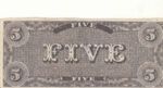 CRBX0335 BILLETE EEUU FALSO  5 DOLARES 1861  BC - Imagen 2