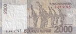 CRBX1653 BILLETE INDONESIA 2000 RUPIAS USADO - Imagen 2