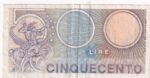 CRBX1691 BILLETE ITALIA 500 LIRAS BC - Imagen 2