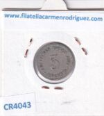 CR4043 MONEDA ALEMANIA 5 PFENNING 1890 - Imagen 2