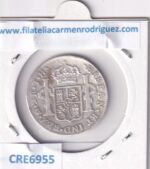 CRE6955 MONEDA ESPAÑA CARLOS IV 2 REALES 1808 TH PLATA - Imagen 2