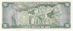 CRBX2140 BILLETE PERU 5 SOLES 1974 EBC - Imagen 2