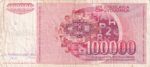 CRBX2421 BILLETE YUGOSLAVIA 100000 DINARAS 1989 USADO - Imagen 2