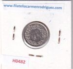H0482 MONEDA SUIZA 1/2 FRANCO 1977 - Imagen 2