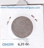 CR4209 MONEDA MARRUECOS ABD AL-AZIZ 2,1/2  DIRHAMS 1320-21 PLATA - Imagen 2