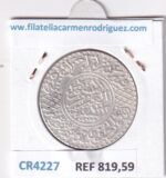 CR4227 MONEDA MARRUECOS 1/2 RIAL 1320 PLATA - Imagen 2