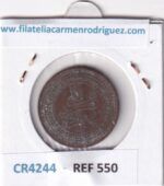 CR4244 MONEDA MARRUECOS 5 MAZUNAS 1321 BRONCE - Imagen 2