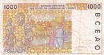 CRBX2500 BILLETE AFRICA OESTE 1000 FRANCOS BC - Imagen 2