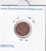 CRE7775 MONEDA ESPAÑA GOBIERNO PROVISIONAL 1 CENTIMO 1870 OM COBRE - Imagen 2