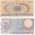 CRBX2592 2 BILLETES ITALIA 500 LIRAS BC - Imagen 2