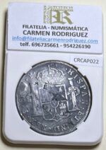 CRCAP022 MONEDA ESPAÑA CARLOS IV 8 REALES 1795 POTOSI PP RESELLOS CHIN. - Imagen 2