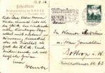 CRCAR258 TARJETA PROPAGANDA ALEMANA CELEBRANDO EL DIA DEL PARTIDO EL 13-09-36 CON SELLO Nº 580 Y MATASELLO DE NUREMBERG - Imagen 2
