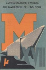 CRCAR281 TARJETA ITALIANA DE LA CONFEDERACION FASCISTA DEL TRABAJO DEL AÑO 1939 - Imagen 2
