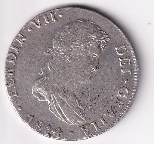 imagen-15-27026.jpg CRBAN986 MONEDA ESPAÑA 8 REALES FERNANDO VII 1814 JP LIMA - Imagen 1