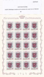 CRSEXT0519 SELLOS LIECHTENSTEIN Minipliego completo de 20 unidades de la serie Yvert nº 399/402 - Imagen 4