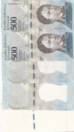 CRBX2568 5 SERIES DE 5 BILLETES VENEZUELA 500 BOLIVARES PRUEBAS PROGRES, - Imagen 5