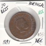 CR0555 MONEDA PORTUGAL 20 REIS 1891 10