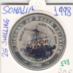 CR0578 MONEDA SOMALIA 25 SHILLINES 1998 20