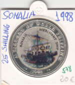 CR0578 MONEDA SOMALIA 25 SHILLINES 1998 20