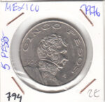CR0794 MONEDA MEXICO 5 PESOS 1976