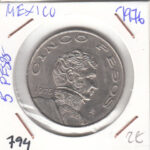 CR0794 MONEDA MEXICO 5 PESOS 1976