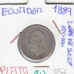 CR0817 MONEDA ECUADOR 2 DECIMAS DE SUCRE 1889 PLATA