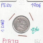 CR0876 MONEDA PERU 1 DINO 1906 PLATA