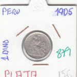 CR0879 MONEDA PERU 1 DINO 1905 PLATA