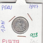 CR0928 MONEDA PERU 1 DIN PLATA 1897