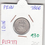 CR0930 MONEDA PERU 1 DIN PLATA 1866