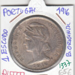 CR1337 MONEDA PORTUGAL 1 ESCUDO 1916 PLATA MBC+