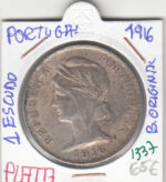 CR1337 MONEDA PORTUGAL 1 ESCUDO 1916 PLATA MBC+