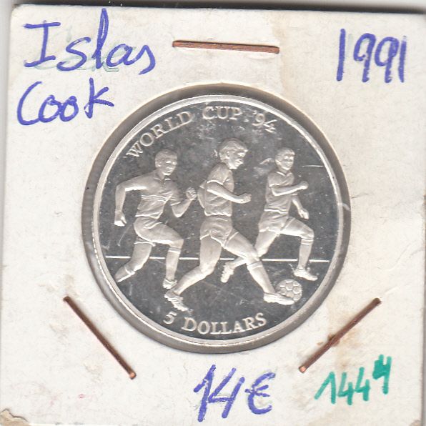 CR1444 CR1444 MONEDA ISLAS COOK 5 DOLARES 1991 SIN CIRCULAR 14 - Imagen 1