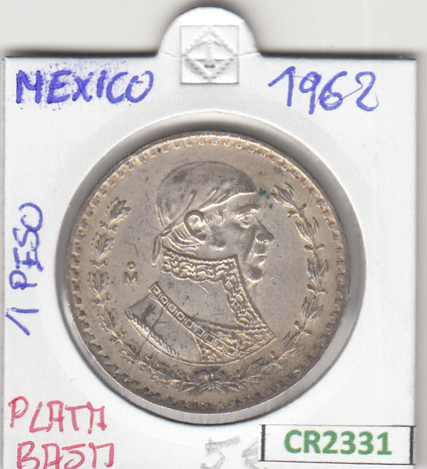 CR2331 CR2331 MONEDA MEXICO 1 PESO 1962 PLATA - Imagen 1