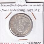 CR2822 MONEDA ALEMANIA 2 MARCOS 1937 PLATA