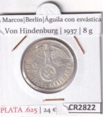 CR2822 MONEDA ALEMANIA 2 MARCOS 1937 PLATA