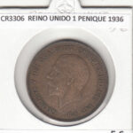 CR3306 MONEDA REINO UNIDO 1 PENIQUE 1936 MBC